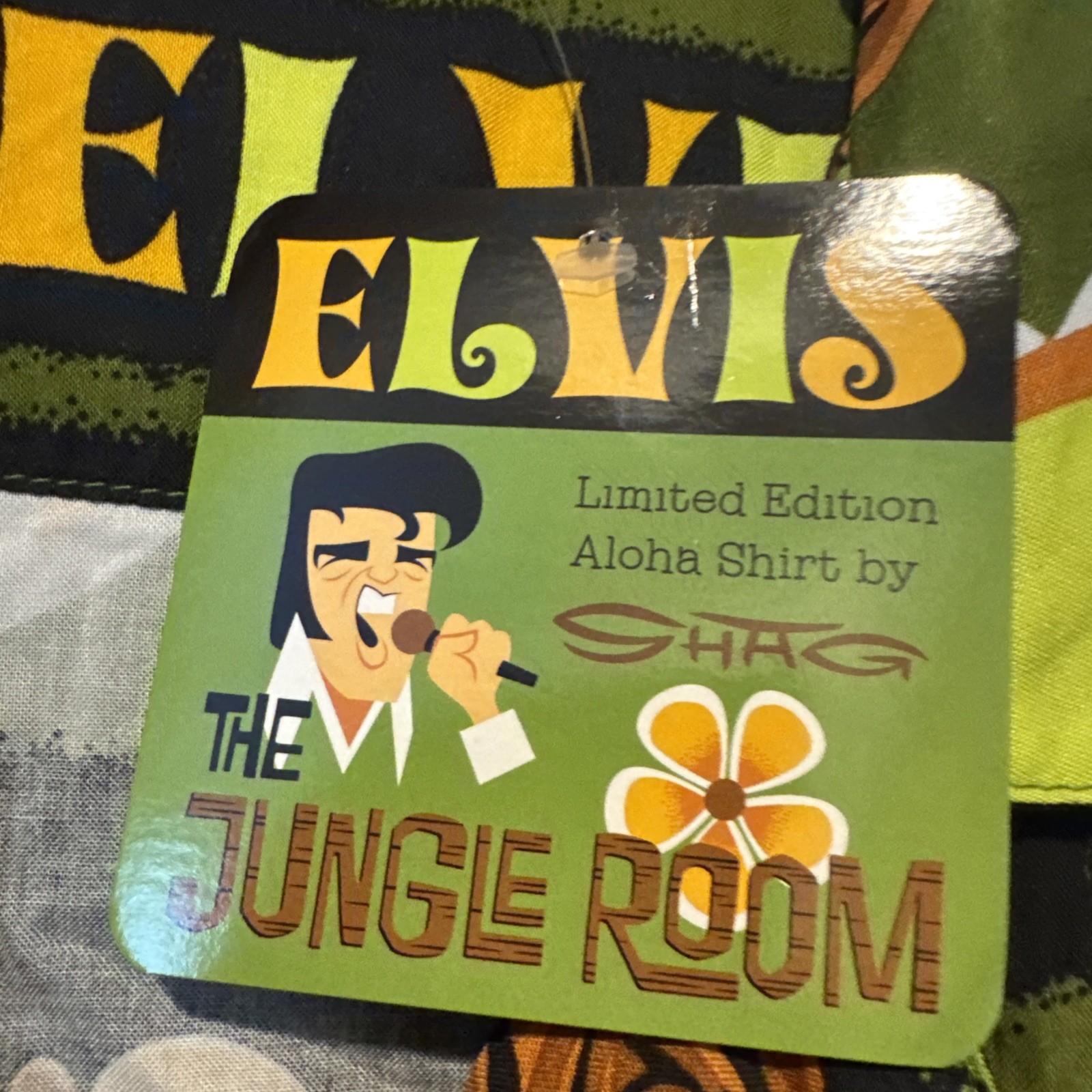 Shag Elvis Graceland Hawaiian Shirt Size XL Jungle Room Theme Aloha Limited 500 image 4