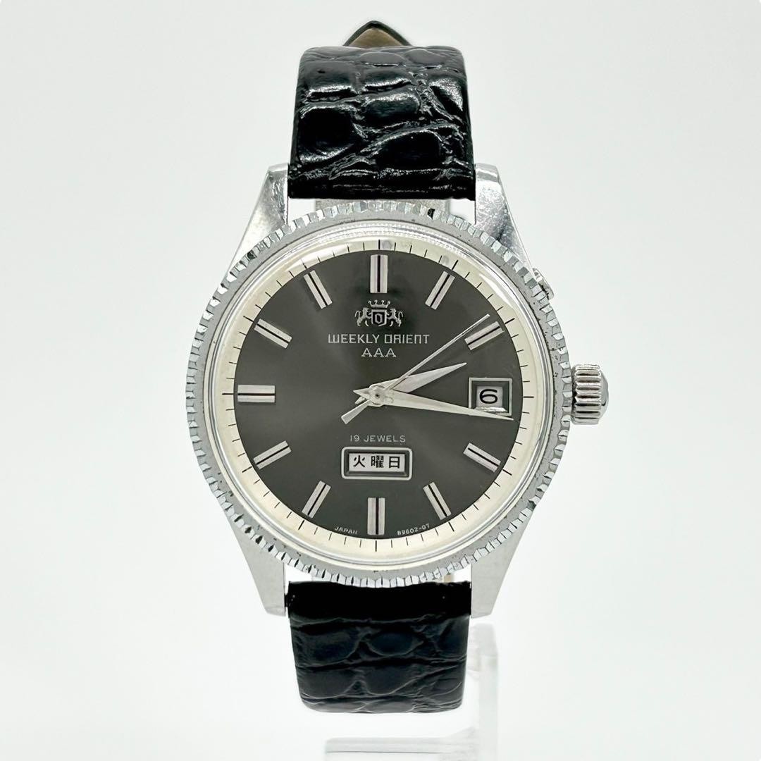 ORIENT Weekly Auto AAA Automatic Watch Silver Bla… - image 2