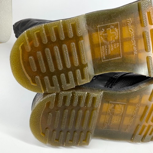 Dr. Martens 1B60 schwarz Leder 20-Loch Schnürung & seitlicher Reißverschluss kniehohe Stiefel Größe 6 - Bild 17 von 19