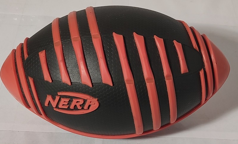 2017 Nerf Sports Weather Blitz Football Orange Black Foam Ball E1293 Hasbro