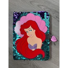 Ariel Reversible Sequin Diary with Heart Lock and Keys - The Little Mermaid
