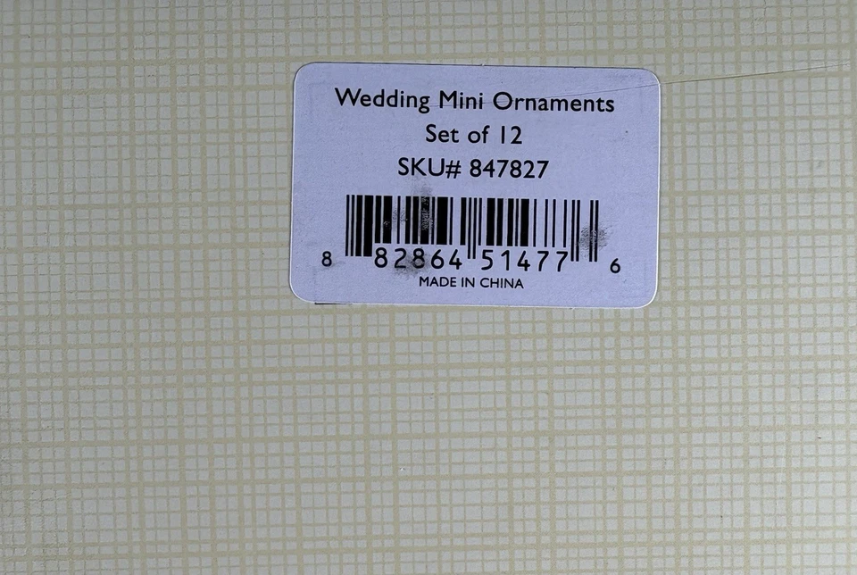 Lenox Wedding Miniature Tree Ornaments Set 12 Bridal Bouquet Dove Heart Bell - Image 3 of 3