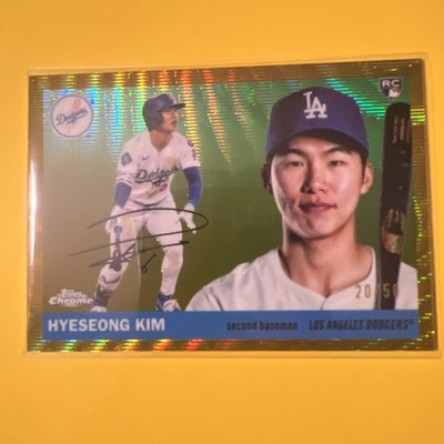 2025 topps platinum 360 hyeseong kim 20/50 gold toile baseball parallel