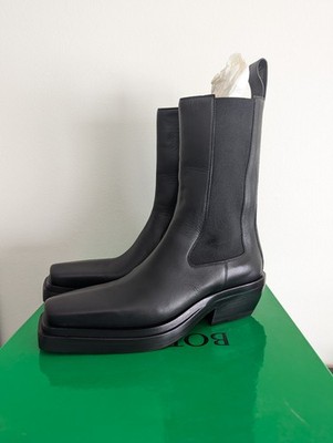 Bottega Veneta Square Toe Chelsea Lean Boots NIB Unworn EU 40/US 10