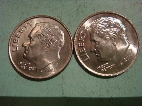 Photo of a 2011-P Roosevelt Dime from an eBay sale