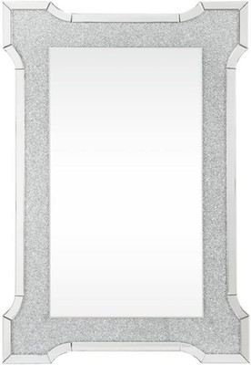 Noralie Decorative Wall Mirror with Faux Diamond Frame