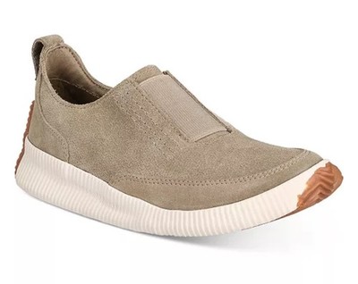 Sorel Out N About Plus Suede Slip On Women Sneakers Sage Green Sz 8 Gorpcore EUC