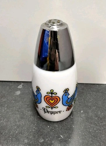 Vintage Gemco Replacement Pepper Shaker Blue Bird Friendship Corning Corelle