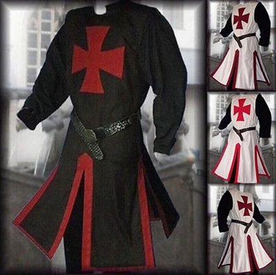 Medieval Templar Knight Tunic Crusader Surcoat Reenactment Cosplay -Brand new