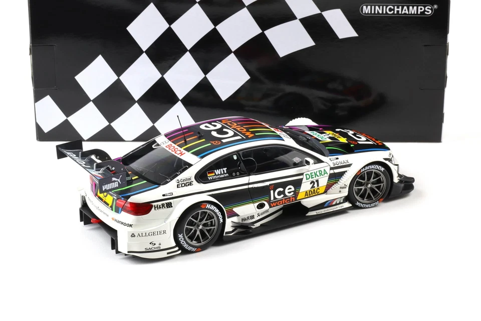 1:18 Minichamps BMW M3 E92 DTM Team Mtek #21 Ice Watch Wittmann 2013 - Immagine 3 di 4