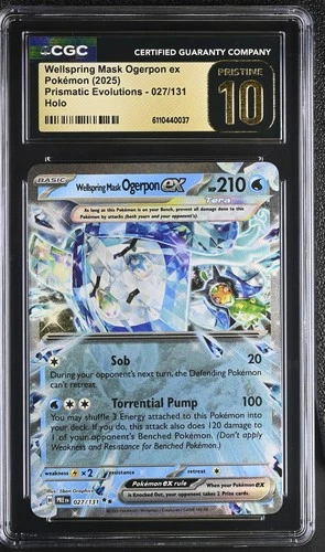 WELLSPRING MASK OGERPON EX #027/131 CGC PRISTINE 10 - 2025 PRISMATIC EVOLUTIONS