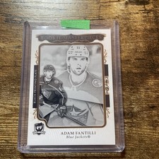 2023-24 UD The Cup Adam Fantilli Rookie Masterpieces 1/1 Printing Plate RC