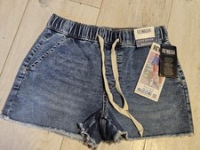 NWT Rewash Knit Denim High-Rise Pull-on Shorts Women's Small