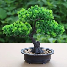 Artificial Bonsai Tree Plants Fake Plant Potted Home Decor Flower Flowers Pot