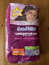Vintage GoodNites Girls L-XL  12 Ct Vintage