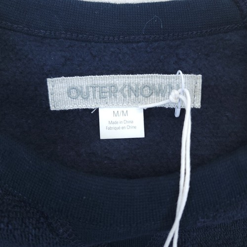 Outerknown Organic Cotton Sweater Mens Size M Pullover Microfleece Blue Navy - Picture 4 of 6