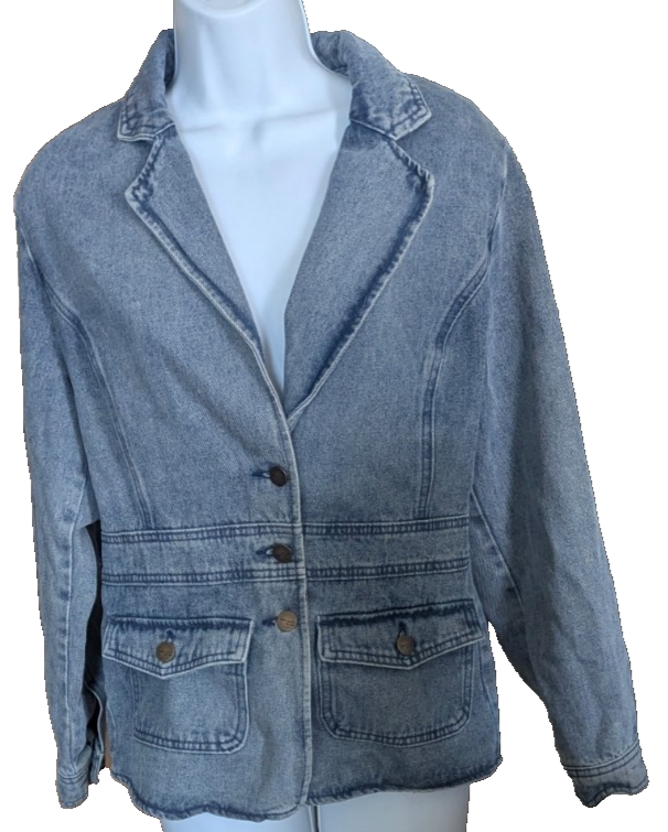 Women Denim Jacket size S by Royalty for me RN# 104369