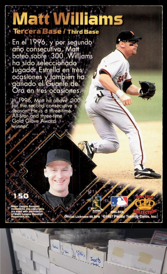 1997 Pacific Crown Collection #450 Matt Williams - JL - Image 2 of 2