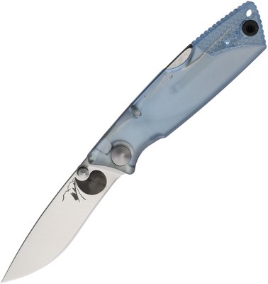 Ontario Lockback Ice Series 8798SB 2.63'' Stainless Blue Plastic Folding Knife