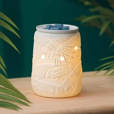 Scentsy Jungle Canopy Wax Warmer White Cerami...