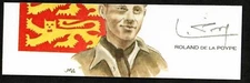 Roland De La Poype Hand Signed Cut Signature GOE Lithograph WWII 273 V (D) 84