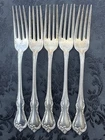 Reed & Barton Sterling Silver (.925)  Dinner Forks Set of 5 Rose Cascade Pattern