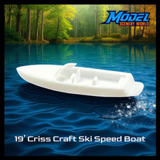 19' Criss Craft Ski Speed Boat - O Scale - White