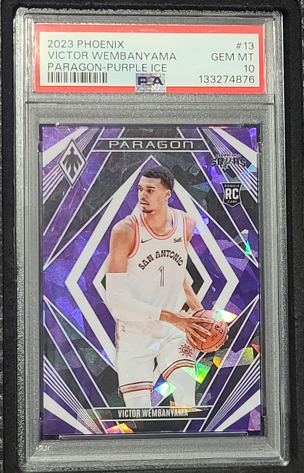 2023 Phoenix VICTOR WEMBANYAMA  #13 PARAGON PURPLE ICE ##/25 PSA 10