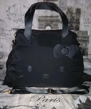 HELLO KITTY Embellished XL Blk One Shoulder Crossbody/Tote Travel Bag NWOT!❤️