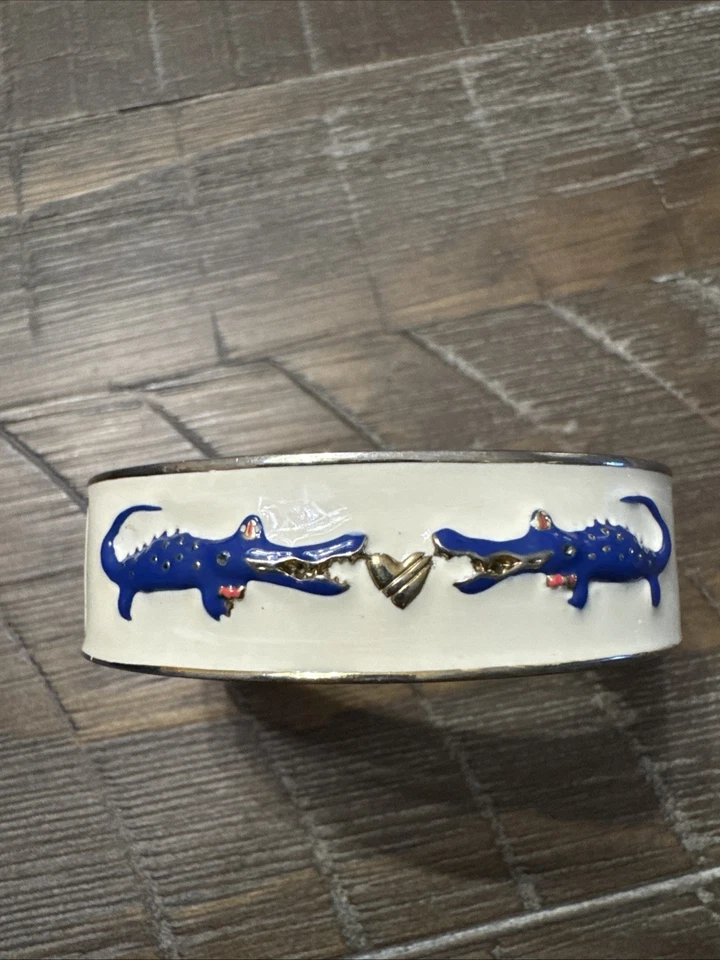 Brazalete brazalete con bisagras Betsey Johnson Ivy League cocodrilo Foto 4 de 4