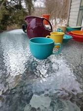 JUMBO mug CUP turquoise blue NEW HOMER LAUGHLIN FIESTA 18 OZ. 