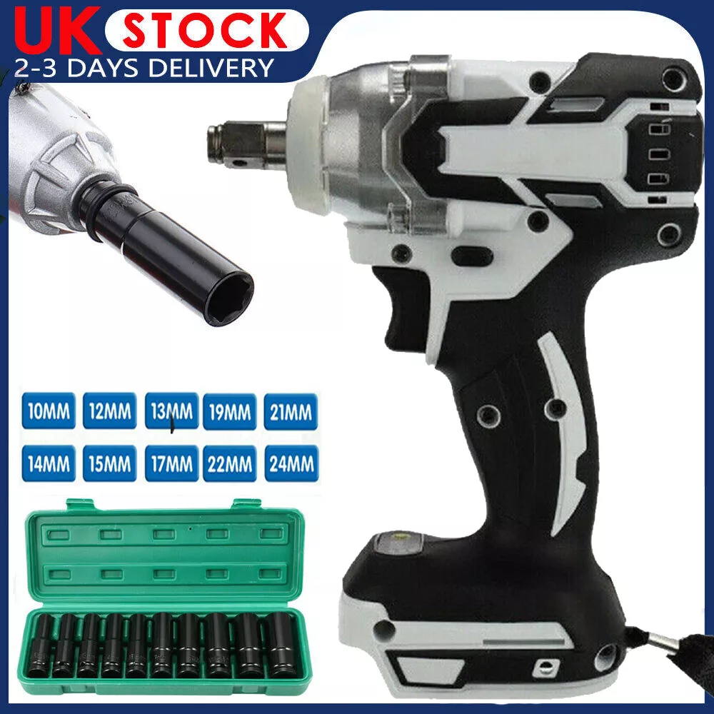 For Makita 21V Battery Impact Wrench Brushless Driver Cordless Rattle Gun Socket