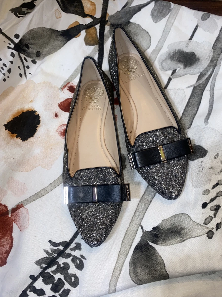 Vince camuto silver flats clearance