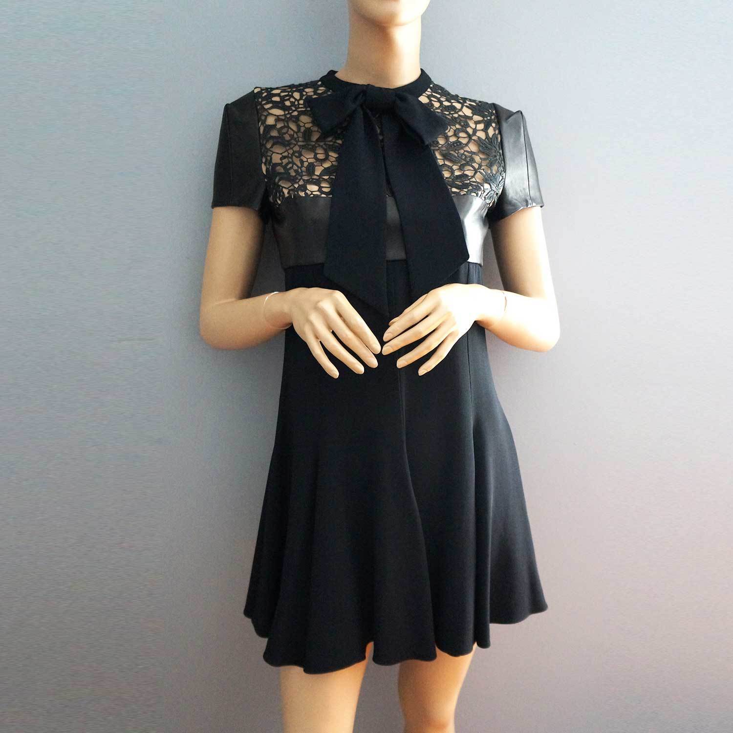 Saint Laurent ABITO GONNA A DONDOLO NERO ""TOP IN MAGLIA"" $2 375 NERO (PUNTEGGIO!!!) F36