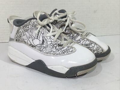 Nike Toddler Size 10 White / Gray Air Jordan Dub Zero Retro Sneakers YS-1106