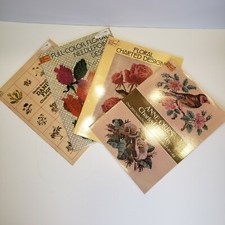 Vintage Dover Needlework Series Charted Designs Lot Of 4 1976-1984 GUC