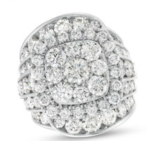 Glittering White Round Cut 10.14CT Lab-Created Diamonds Premium Wedding Ring