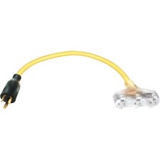  1 Coleman 1875W 12 Ga 15 Amp 2' Cable Pro-Power 12/3 Generator Cord 09084-88-02