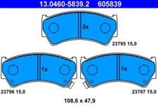 ATE 13.0460-5839.2 brake pad set, disc brake for Suzuki