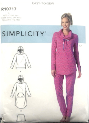 Simplicity Pattern #R10717 - Tops, Dress, Shorts, Pants & Booties - (XS & XXL)
