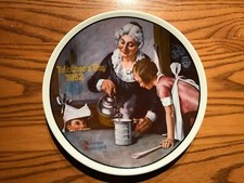 Norman Rockwell "Lekcja gotowania" Dzień Matki 1982 Talerz kolekcjonerski - Knowles