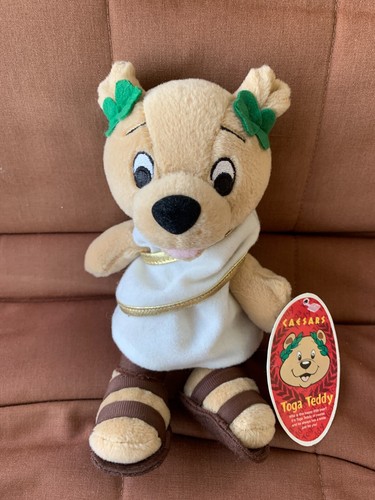 Caesars Palace Casino Toga Teddy Plüschtier Kuscheltier Bär Rom 7,5"" mit ETIKETT - Bild 1 von 10