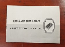 GRAFLEX GRAFMATIC FILM HOLDER INSTRUCTION BOOK/219920
