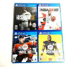 Lot of 4 PS4 MLB Sports Games The Show 2019, NBA 2k 18, NHL 18, Madden 19 | eBay