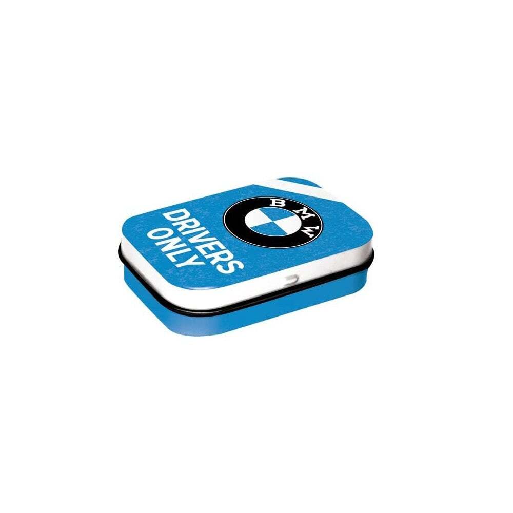 Nostalgic Art Tin Box & Mints BMW Drivers Only Blue SMALL
