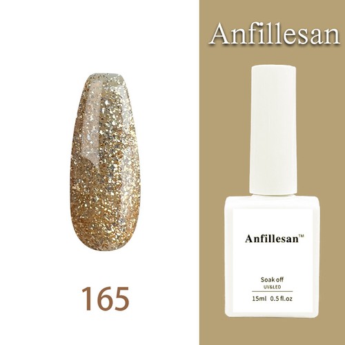 Anfillesan 15ML Gel Nail Polish Summer Nail Soak Off LED UV Gel Top/Base Coat - Picture 200 of 203