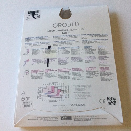 OROBLU SUPER LEGS REPOS 70 MEDIUM COMPRESSION TIGHTS NUDE LARGE NWT - Picture 6 of 8