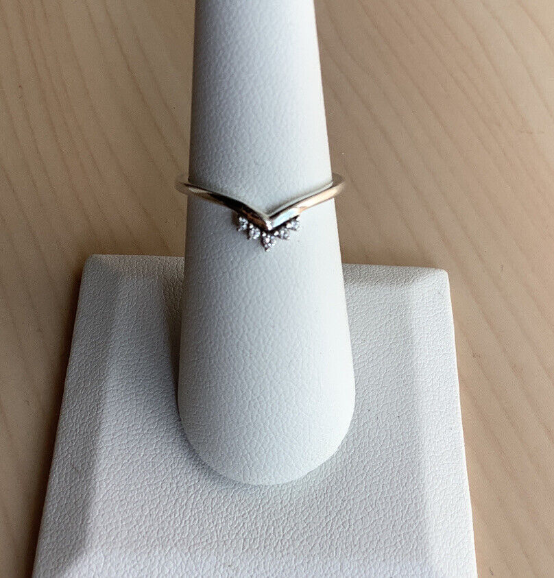 Authentic Pandora Tiara Wishbone Ring with Clear CZ 198282CZ-54 Size 7 Authentic Pandora Tiara Wishbone Ring with Clear CZ 198282CZ-54 Size 7