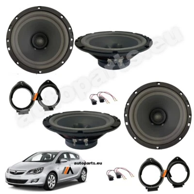 Kit 4 Haut-Parleurs Avant Arrière Opel Astra J Depuis 2013 Double Cono - Photo 1/4