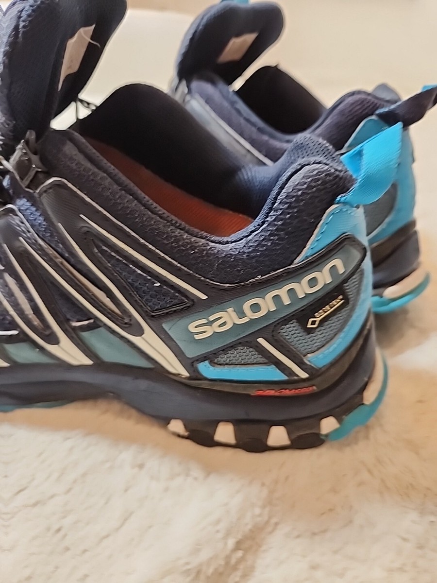 Salomon XA Pro 3D GTX Trail Running Shoes Navy Blue Teal GORE TEX